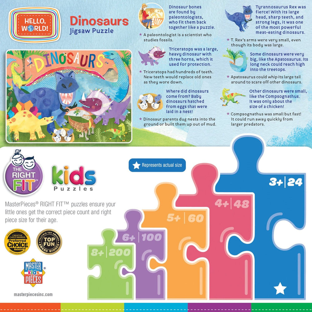 Hello, World! - Dinosaurs 24 Piece Jigsaw Puzzle (ONLINE ORDER ONLY)
