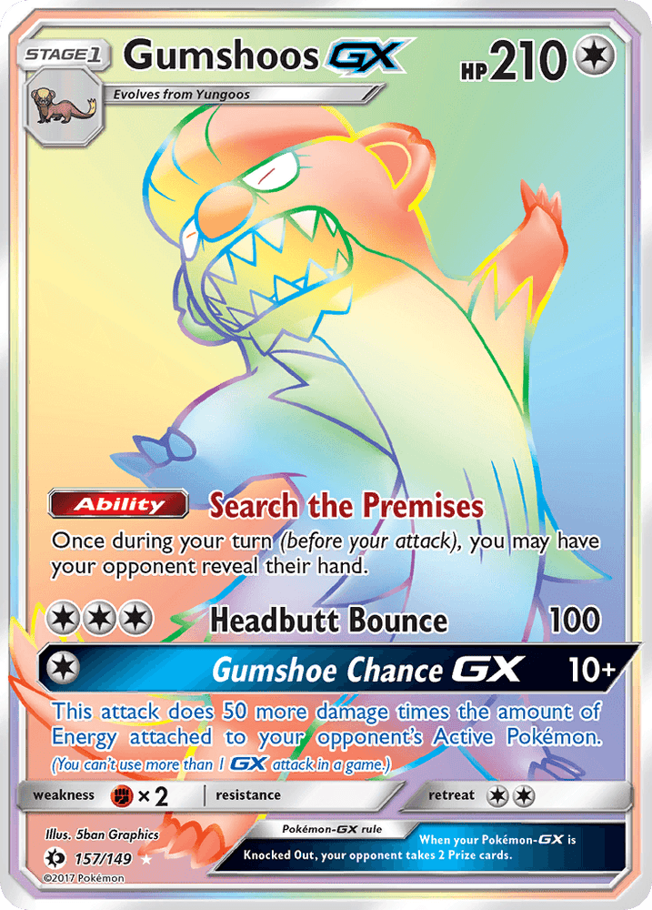 Gumshoos GX (157/149) [Sun & Moon: Base Set] (Online Only)