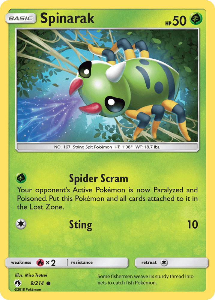 Spinarak (9/214) [Sun & Moon: Lost Thunder] (Online Only)