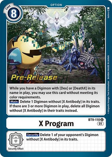 X Program [BT9-110] [X Record Pre-Release Promos] (ONLINE ORDER ONLY)