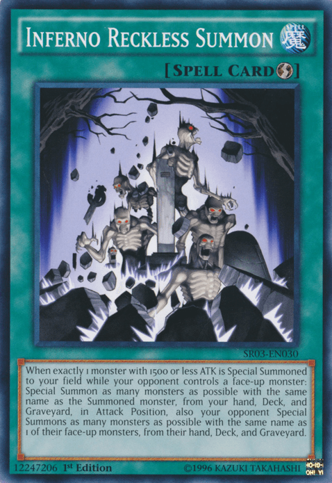 Inferno Reckless Summon [SR03-EN030] Common (ONLINE ORDER ONLY)