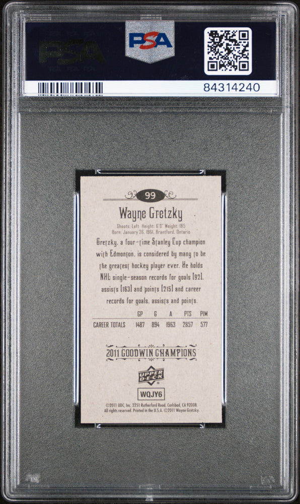 2011 GOODWIN CHAMPIONS WAYNE GRETZKY MINI #99 - PSA 10 (Online Order Only)
