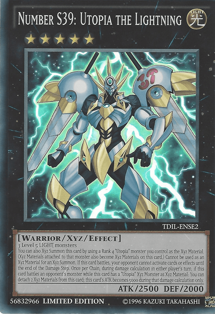 Number S39: Utopia the Lightning [TDIL-ENSE2] Super Rare (ONLINE ORDER ONLY)