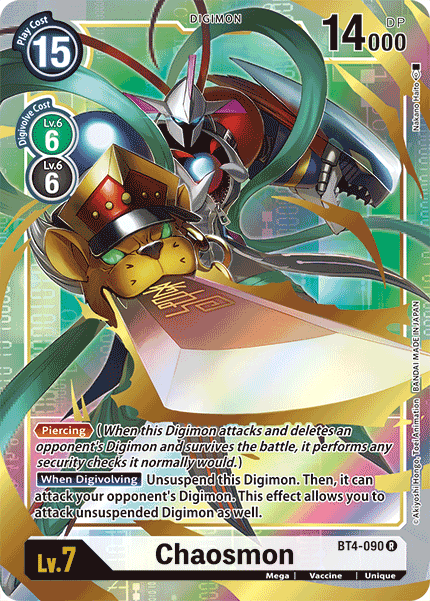 Chaosmon [BT4-090] (Alternate Art) [Great Legend] (ONLINE ORDER ONLY)
