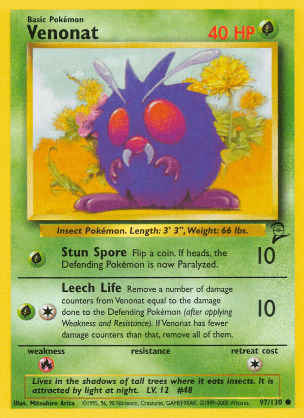 Venonat (97/130) [Base Set 2] (Online Only)