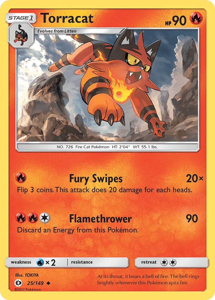 Torracat (25/149) [Sun & Moon: Base Set] (Online Only)