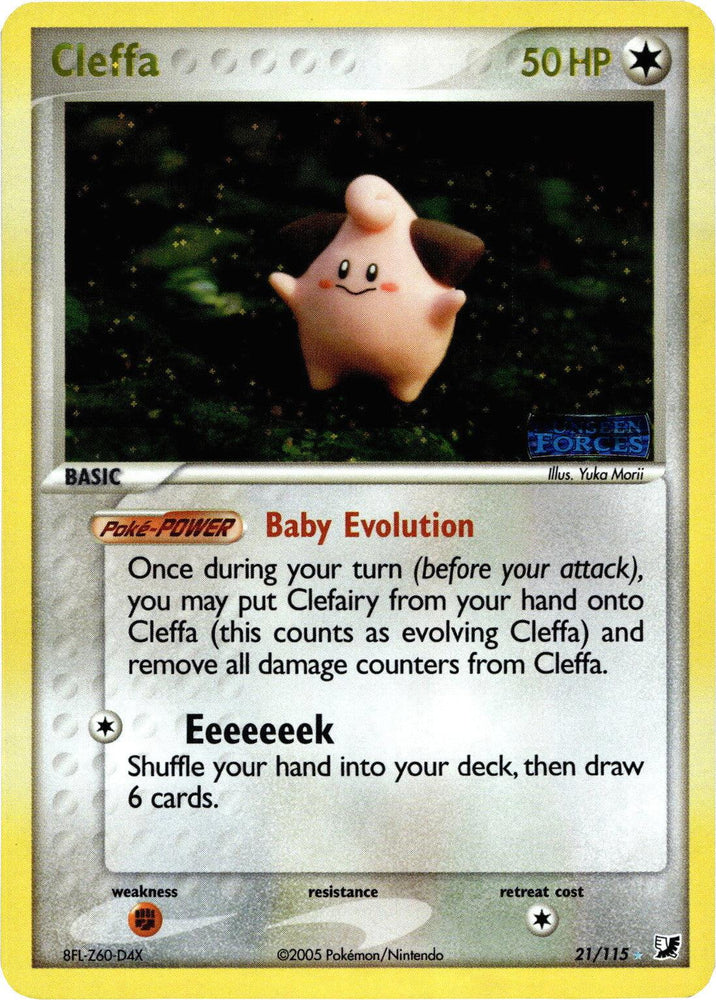 Cleffa (21/115) (Stamped) [EX: Unseen Forces] (Online Only)