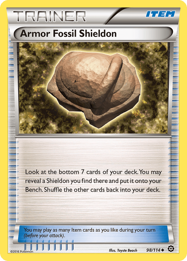 Armor Fossil Shieldon (98/114) [XY: Steam Siege] (Online Only)