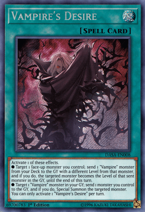 Vampire's Desire [DASA-EN008] Secret Rare (ONLINE ORDER ONLY)