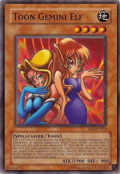 Toon Gemini Elf [DL6-EN001] Super Rare (ONLINE ORDER ONLY)