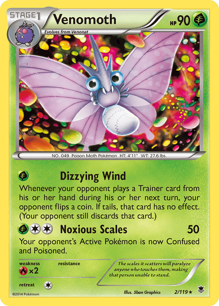 Venomoth (2/119) [XY: Phantom Forces] (Online Only)