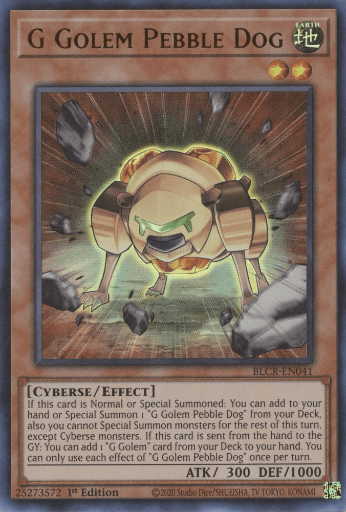 G Golem Pebble Dog [BLCR-EN041] Ultra Rare (ONLINE ORDER ONLY)