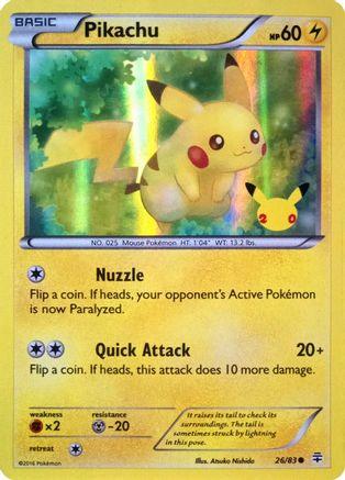 Pikachu (26/83) (20th Anniversary) [XY: Generations] (Online Only)