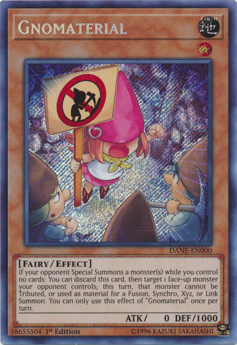 Gnomaterial [DANE-EN000] Secret Rare (ONLINE ORDER ONLY)