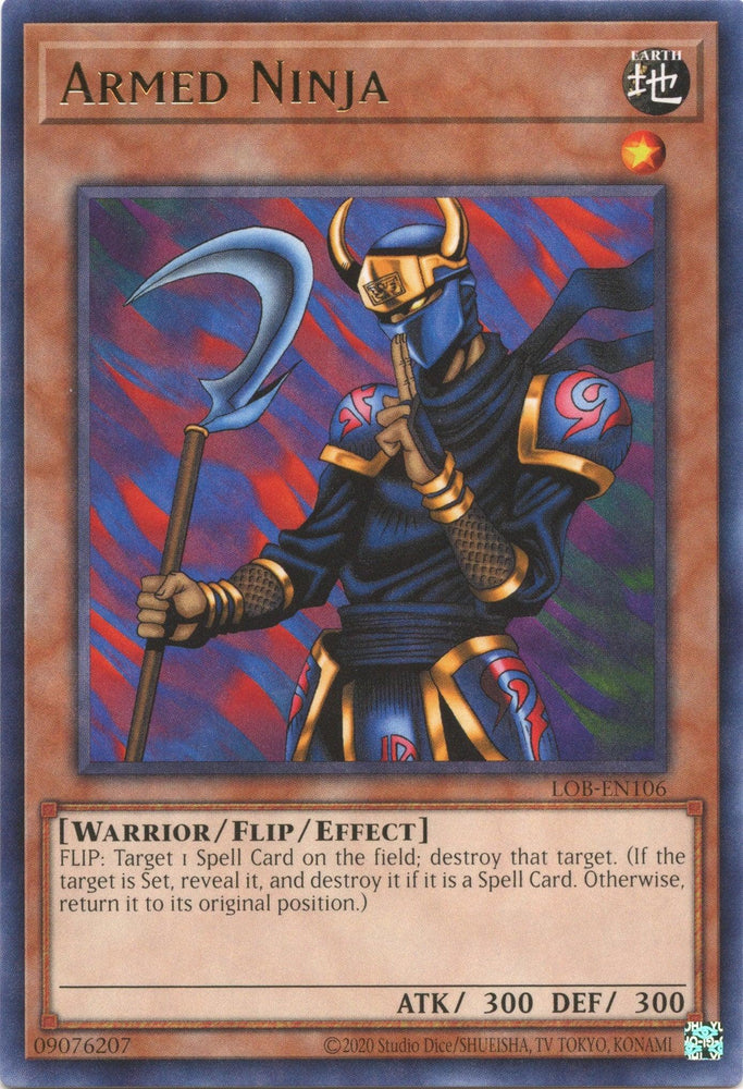 Armed Ninja (25th Anniversary) [LOB-EN106] Rare (ONLINE ORDER ONLY)