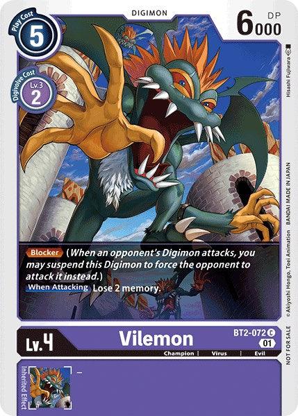 Vilemon [BT2-072] (Tamer Party Vol. 4 Promo) [Release Special Booster Ver.1.0 Promos] (ONLINE ORDER ONLY)