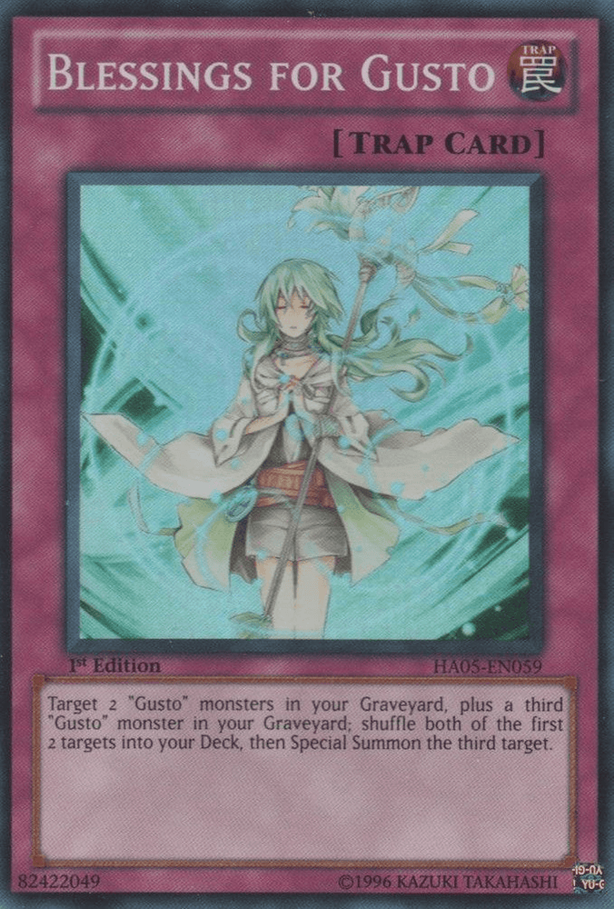 Blessings for Gusto [HA05-EN059] Super Rare (ONLINE ORDER ONLY)