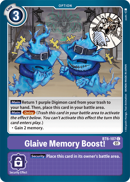 Glaive Memory Boost! [BT6-107] [Double Diamond] (ONLINE ORDER ONLY)