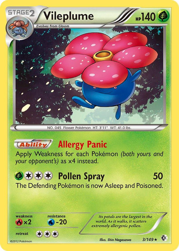Vileplume (3/149) (Theme Deck Exclusive) [Black & White: Boundaries Crossed] (Online Only)