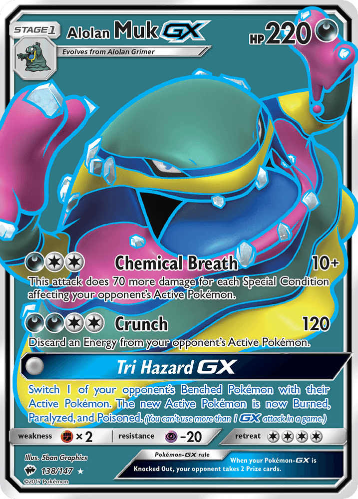 Alolan Muk GX (138/147) [Sun & Moon: Burning Shadows] (Online Only)