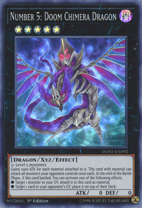 Number 5: Doom Chimera Dragon [DANE-EN092] Super Rare (ONLINE ORDER ONLY)