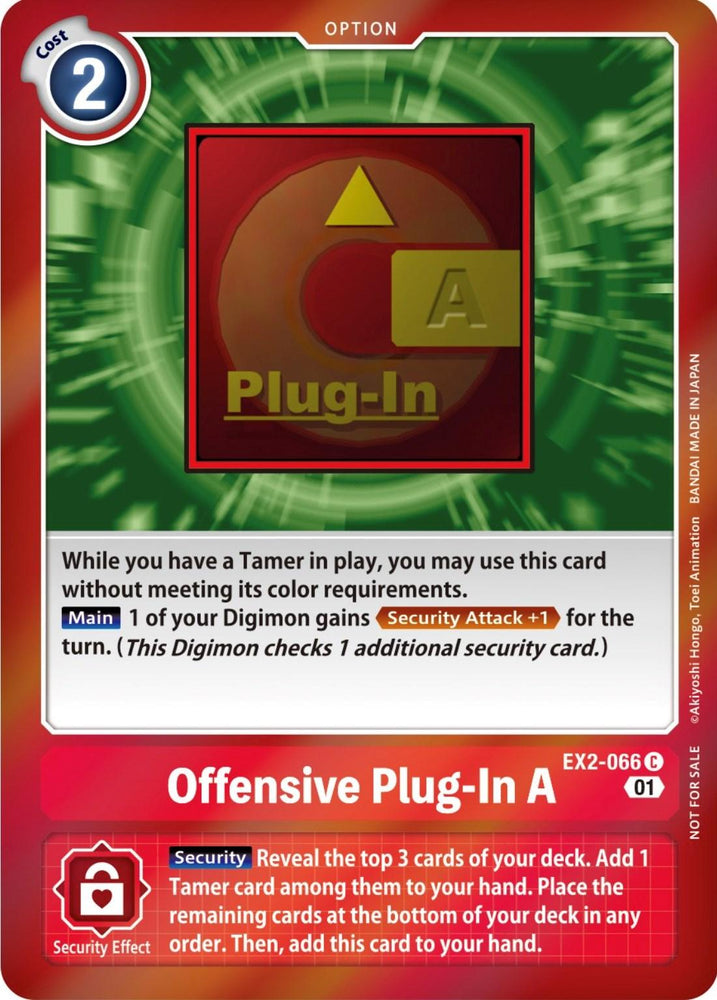 Offensive Plug-In A [EX2-066] (Event Pack 4) [Digital Hazard Promos] (ONLINE ORDER ONLY)