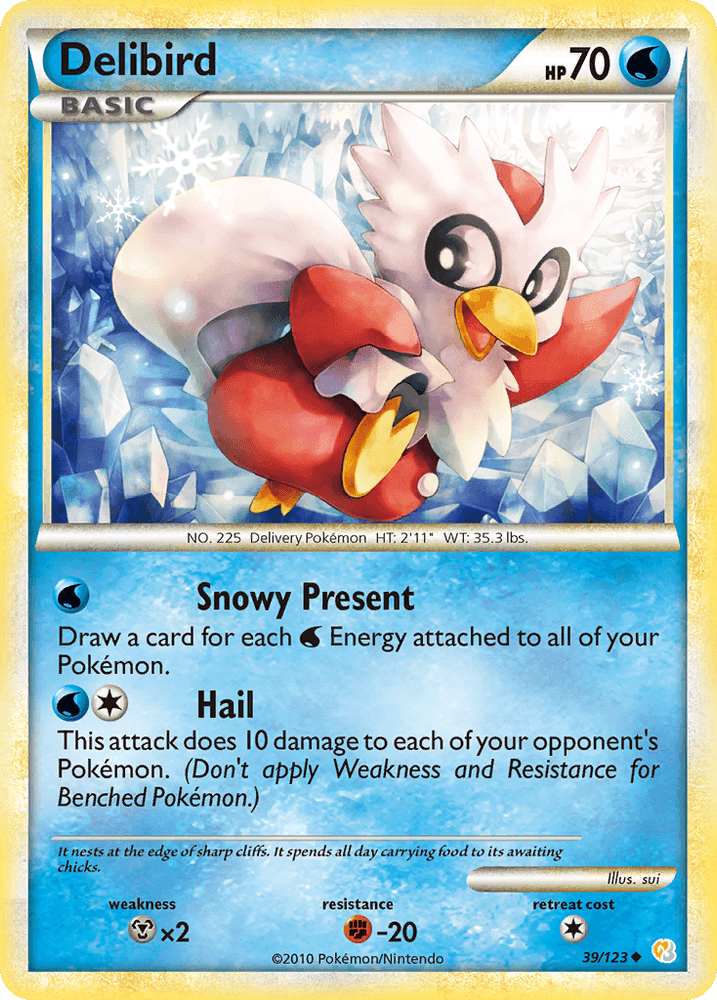 Delibird (39/123) [HeartGold & SoulSilver: Base Set] (Online Only)