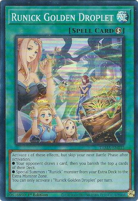 Runick Golden Droplet [TAMA-EN035] Super Rare (ONLINE ORDER ONLY)