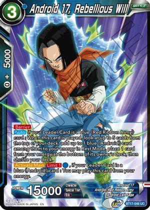 Android 17, Rebellious Will (BT17-046) [Ultimate Squad] (ONLINE ORDER ONLY)