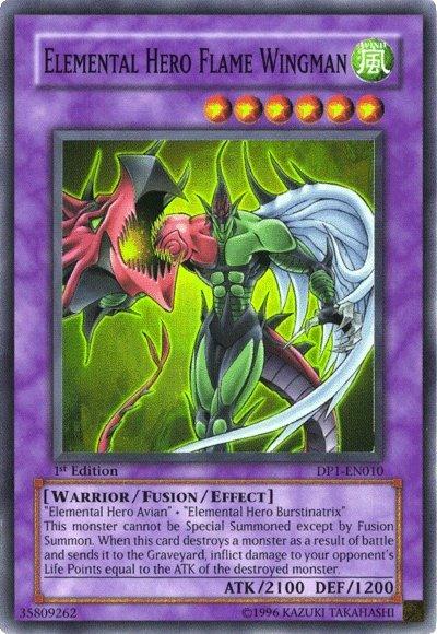 Elemental Hero Flame Wingman [DP1-EN010] Super Rare (ONLINE ORDER ONLY)