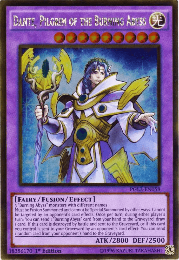 Dante, Pilgrim of the Burning Abyss [PGL3-EN058] Gold Rare (ONLINE ORDER ONLY)