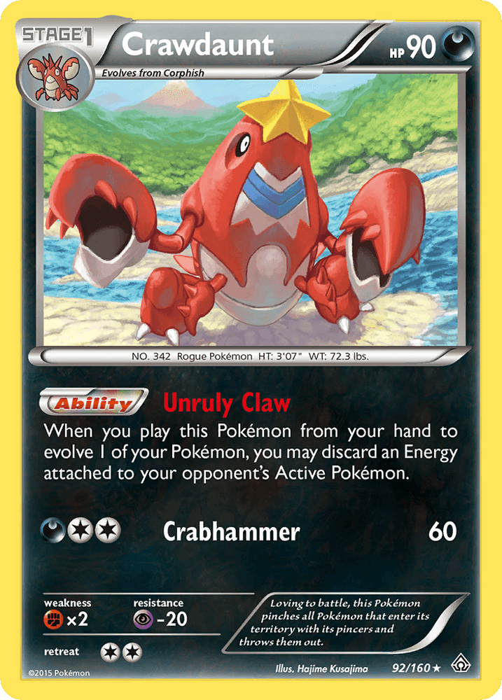 Crawdaunt (92/160) [XY: Primal Clash] (Online Only)