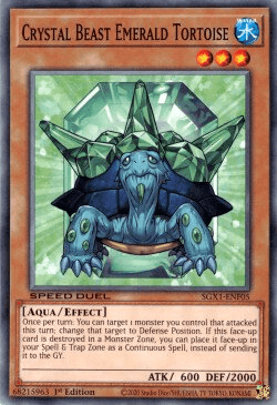 Crystal Beast Emerald Tortoise [SGX1-ENF05] Common (ONLINE ORDER ONLY)