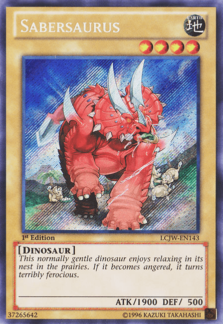 Sabersaurus [LCJW-EN143] Secret Rare (ONLINE ORDER ONLY)