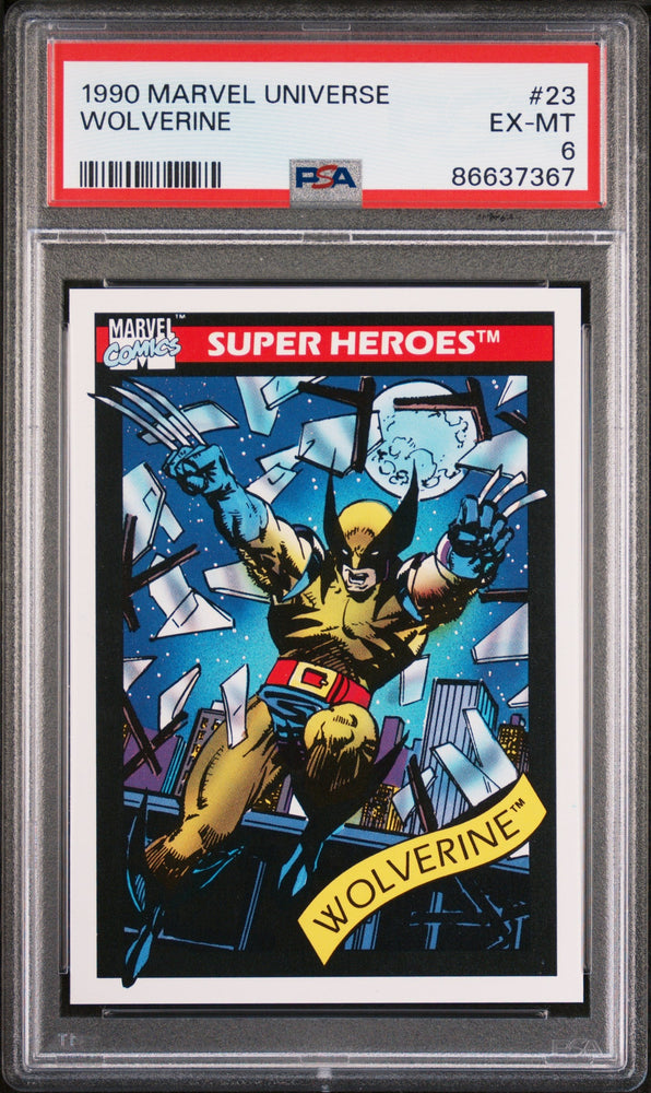 1990 MARVEL UNIVERSE WOLVERINE  #23 - PSA 6 (Online Order Only)
