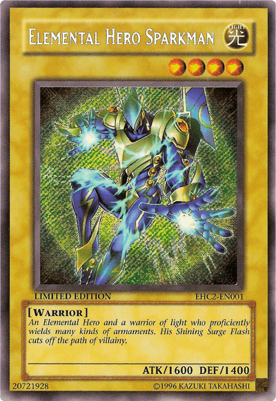 Elemental Hero Sparkman [EHC2-EN001] Secret Rare (ONLINE ORDER ONLY)