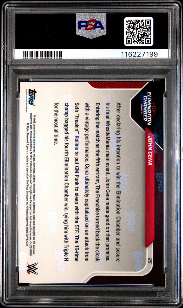 Graded 2025 Topps Now WWE John Cena #25 Wrestling Card PSA 8 Near Mint (ONLINE ORDER ONLY)