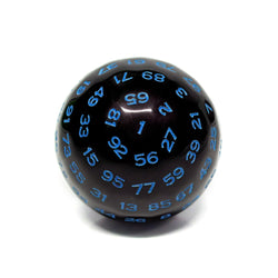 D100-Black Opaque w/Blue Numbers (Online Only)
