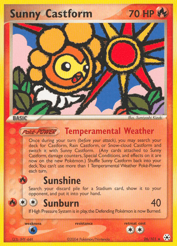 Sunny Castform (26/101) [EX: Hidden Legends] (Online Only)