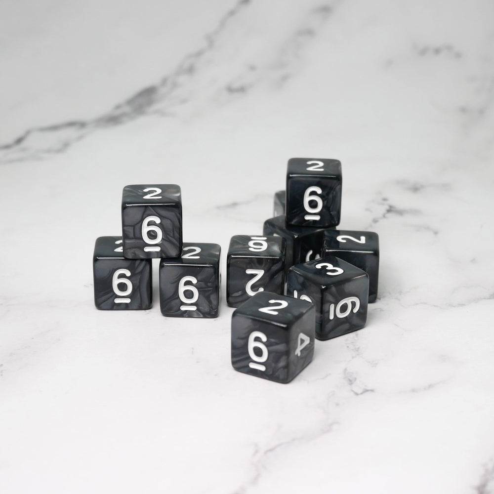 Dark Emulsion 10d6 - DnD Dice Set | Acrylic RPG Gaming Dice (ONLINE ORDER ONLY)