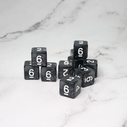 Dark Emulsion 10d6 - DnD Dice Set | Acrylic RPG Gaming Dice (ONLINE ORDER ONLY)