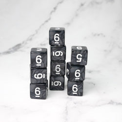 Dark Emulsion 10d6 - DnD Dice Set | Acrylic RPG Gaming Dice (ONLINE ORDER ONLY)