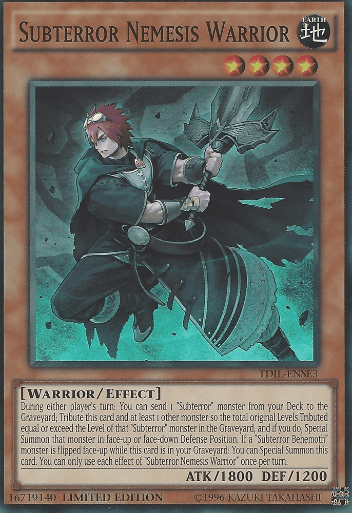 Subterror Nemesis Warrior [TDIL-ENSE3] Super Rare (ONLINE ORDER ONLY)