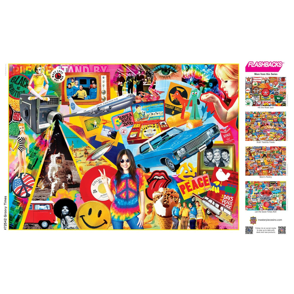 Flashbacks - Groovy Times 1000 Piece Jigsaw Puzzle (ONLINE ORDER ONLY)