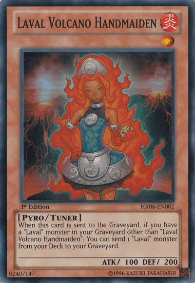 Laval Volcano Handmaiden [HA06-EN002] Super Rare (ONLINE ORDER ONLY)