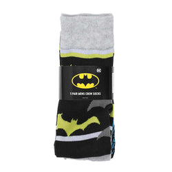 DC Comics Batman Mens Crew Socks 5-Pack (Online Order Only)