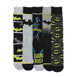 DC Comics Batman Mens Crew Socks 5-Pack (Online Order Only)