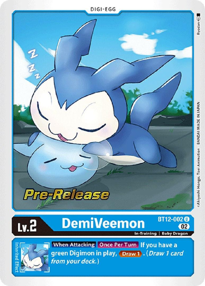 DemiVeemon [BT12-002] [Across Time Pre-Release Cards] (ONLINE ORDER ONLY)