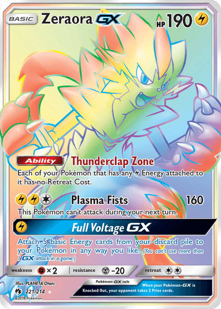 Zeraora GX (221/214) [Sun & Moon: Lost Thunder] (Online Only)