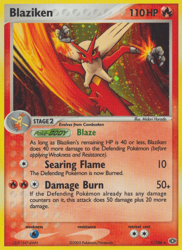 Blaziken (1/106) [EX: Emerald] (Online Only)
